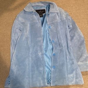 Blue jacket button up